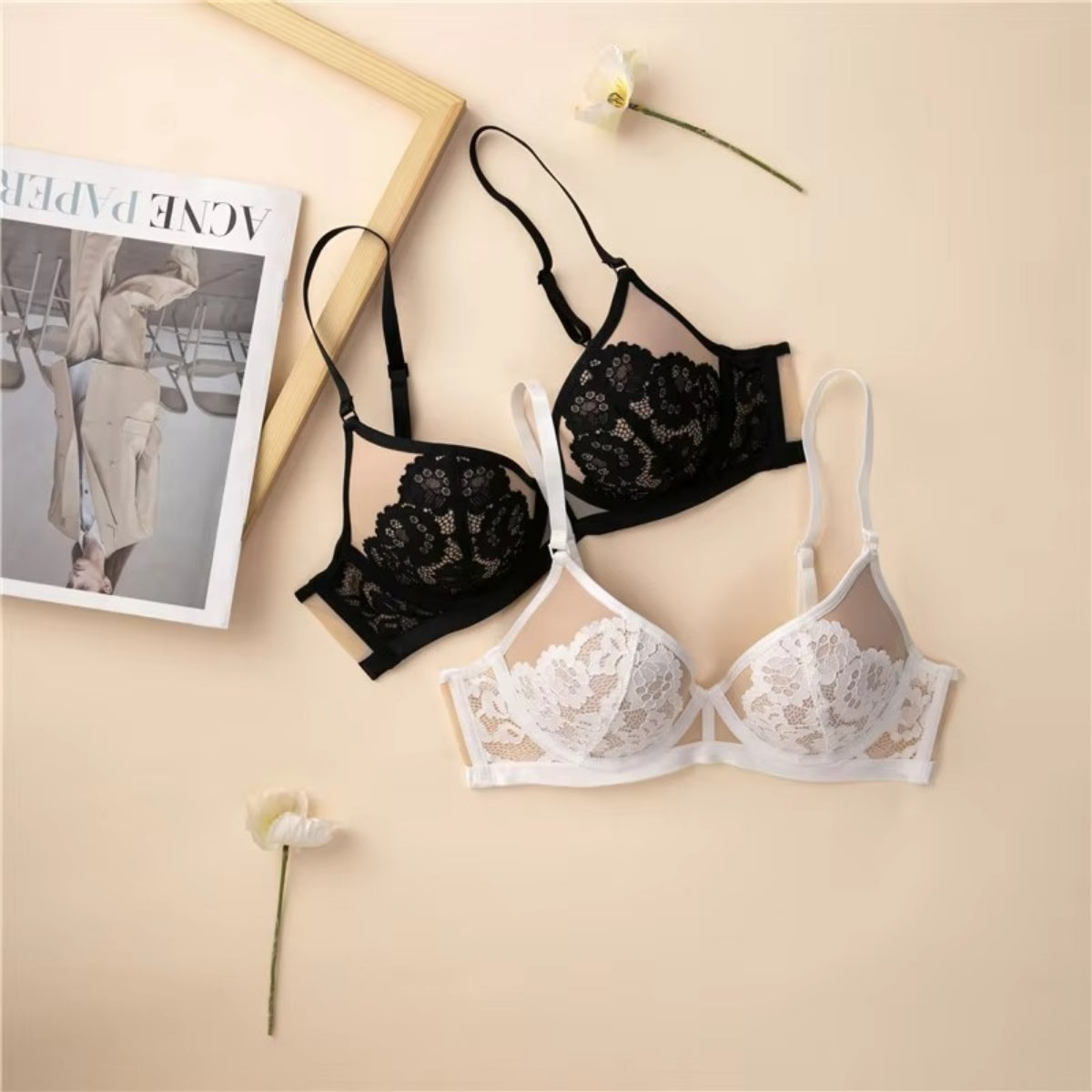 Women's Lightly Padded Wire Free Bra Panty Lingerie Set for Girl's Combo (Pack of 6) | L-163