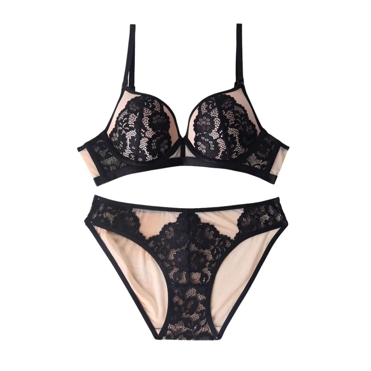 Women's Lightly Padded Wire Free Bra Panty Lingerie Set for Girl's Combo (Pack of 6) | L-163