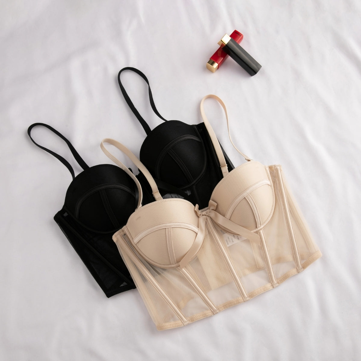 Women's Lightly Padded Wire Free Bra Panty Lingerie Set for Girl's Combo (Pack of 6) | L-164