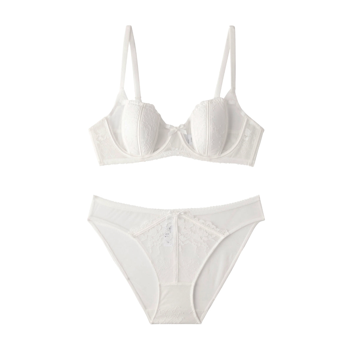 Women's Lightly Padded Wire Free Bra Panty Lingerie Set for Girl's Combo (Pack of 6) | L-166