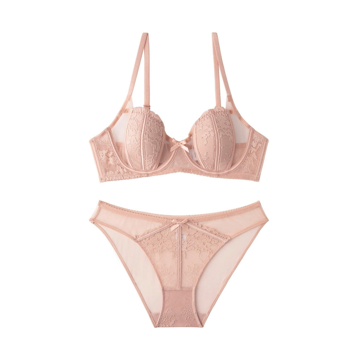 Women's Lightly Padded Wire Free Bra Panty Lingerie Set for Girl's Combo (Pack of 6) | L-166