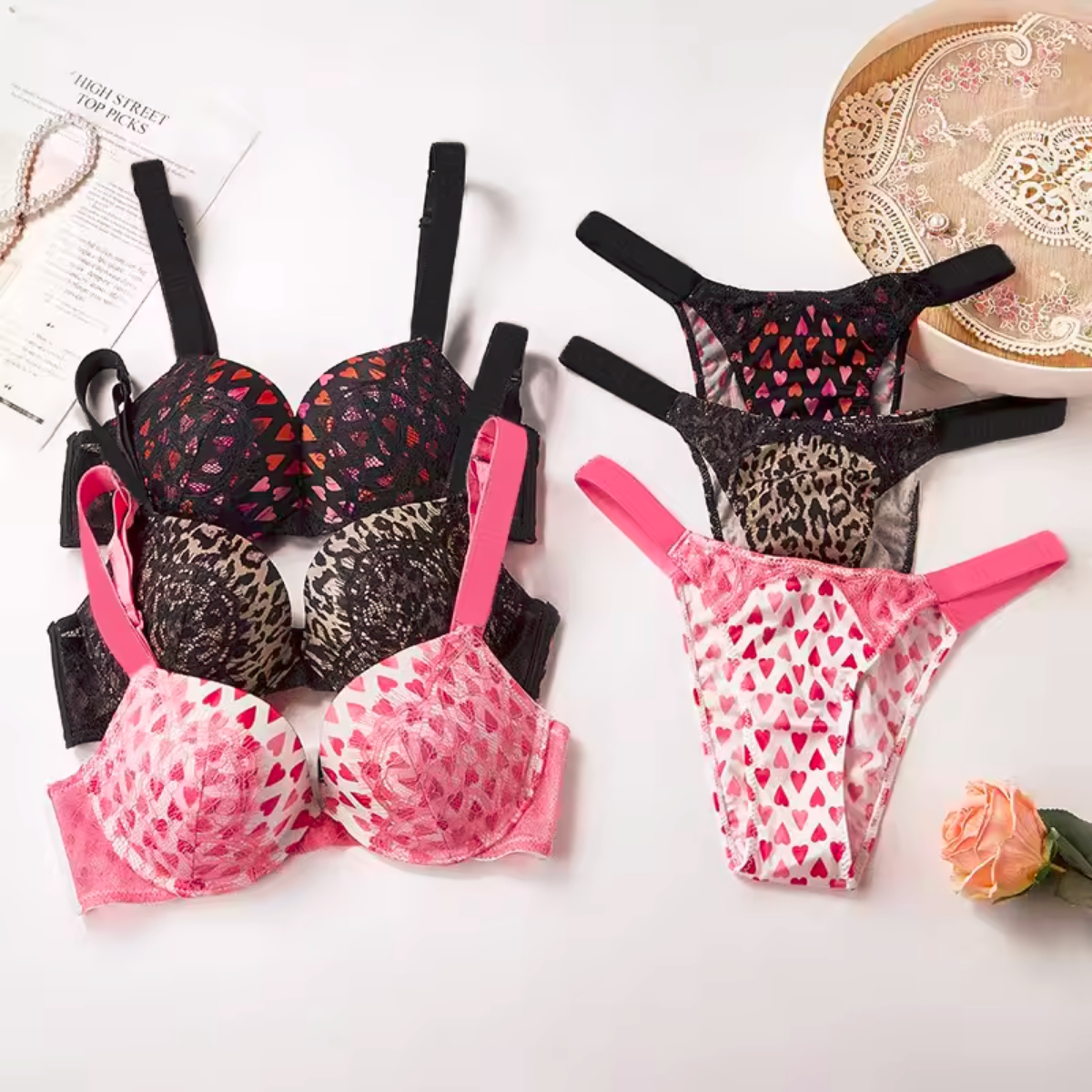Combo Of 6 Bra & panties Sets imported | BP-01