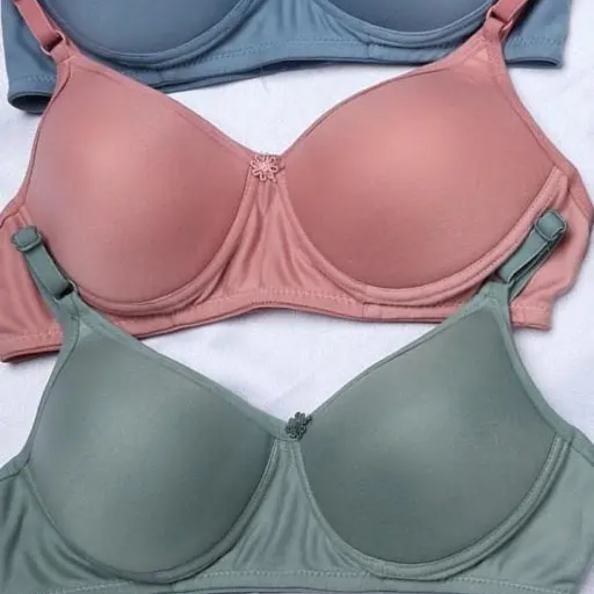 Women's Lightly Padded Wire Free Bra Panty Lingerie Set for Girl's Combo (Pack of 6) | L-142