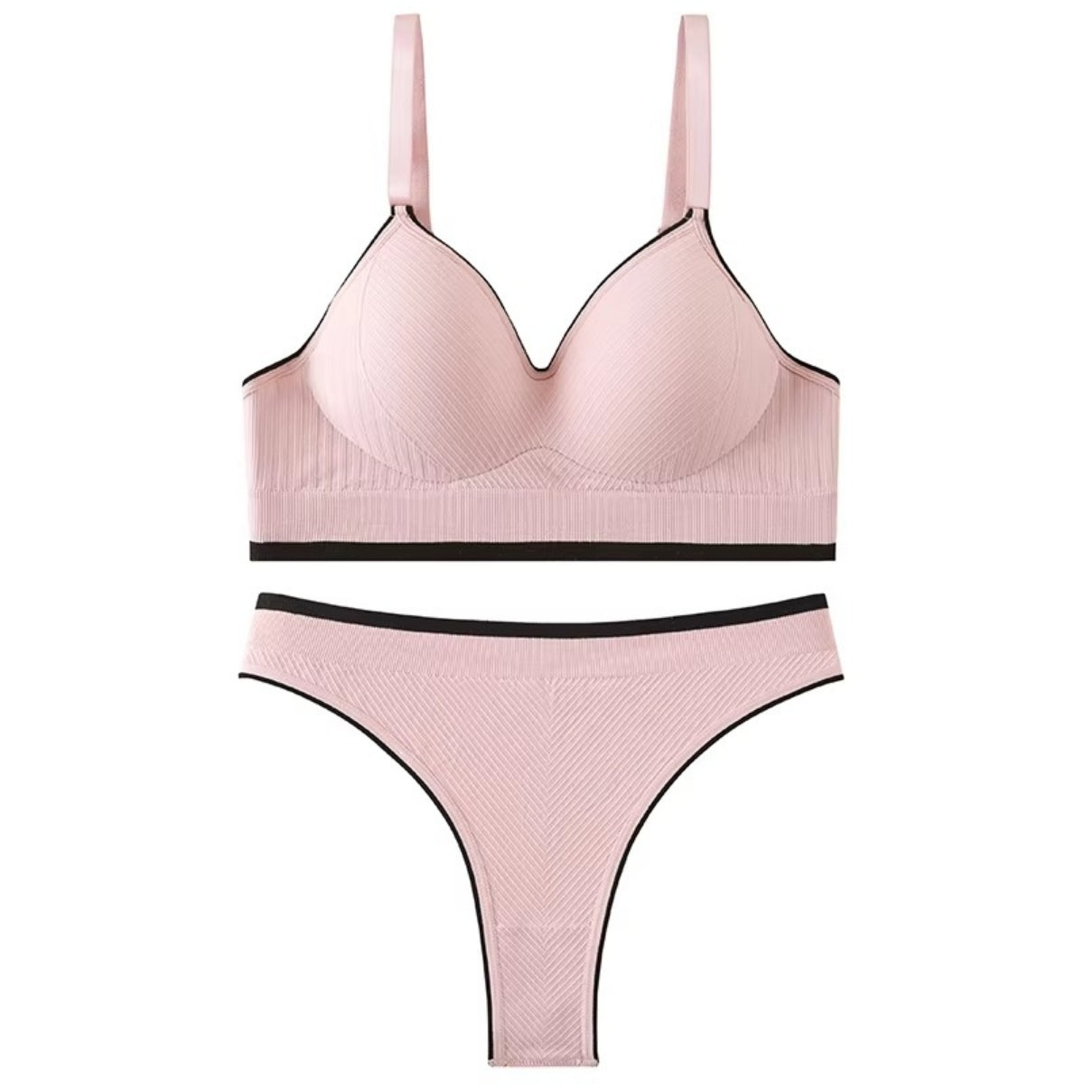 Women's Lightly Padded Wire Free Bra Panty Lingerie Set for Girl's Combo (Pack of 6) | L-156