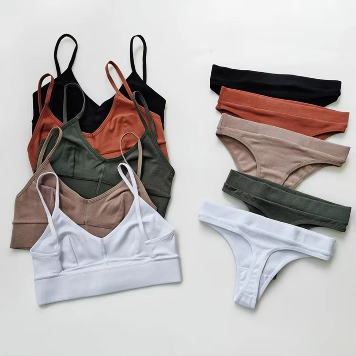 Women's Lightly Padded Wire Free Bra Panty Lingerie Set for Girl's Combo (Pack of 6) | L-161