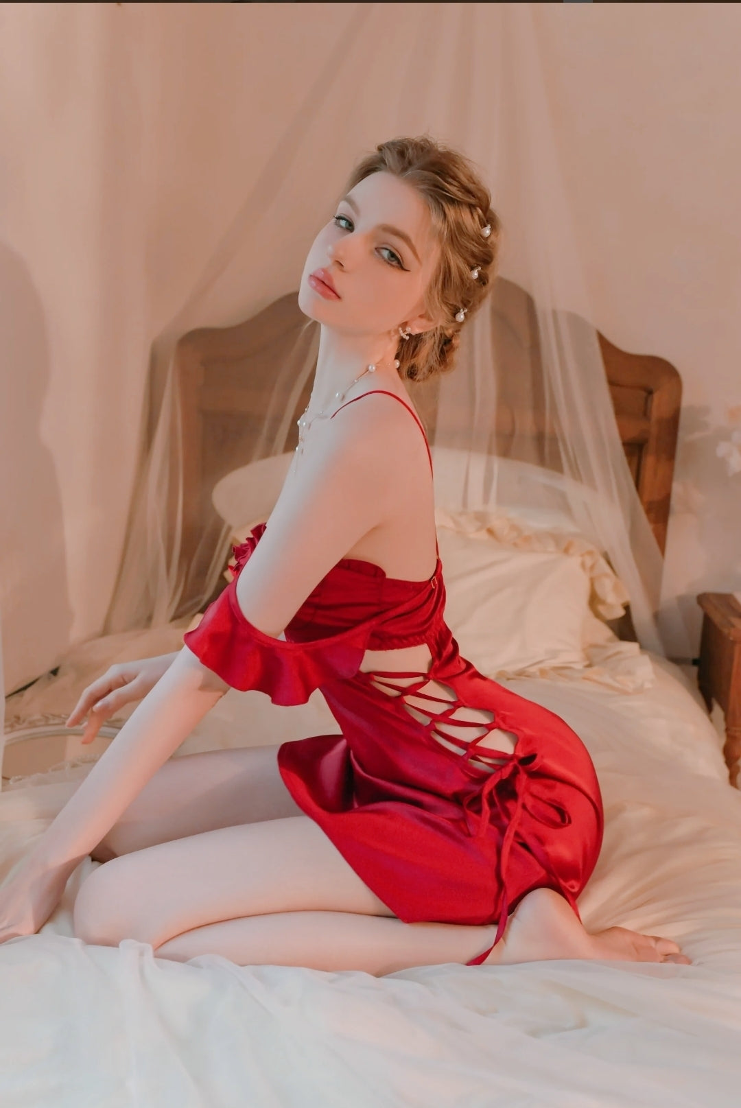 Royal Cinderella Satin Nightwear with Robe | NG-10