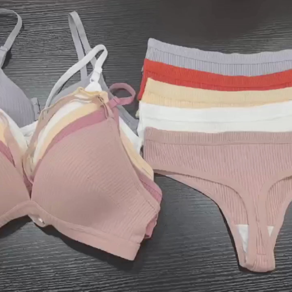Women's Lightly Padded Wire Free Bra Panty Lingerie Set for Girl's Combo (Pack of 6) | L-146