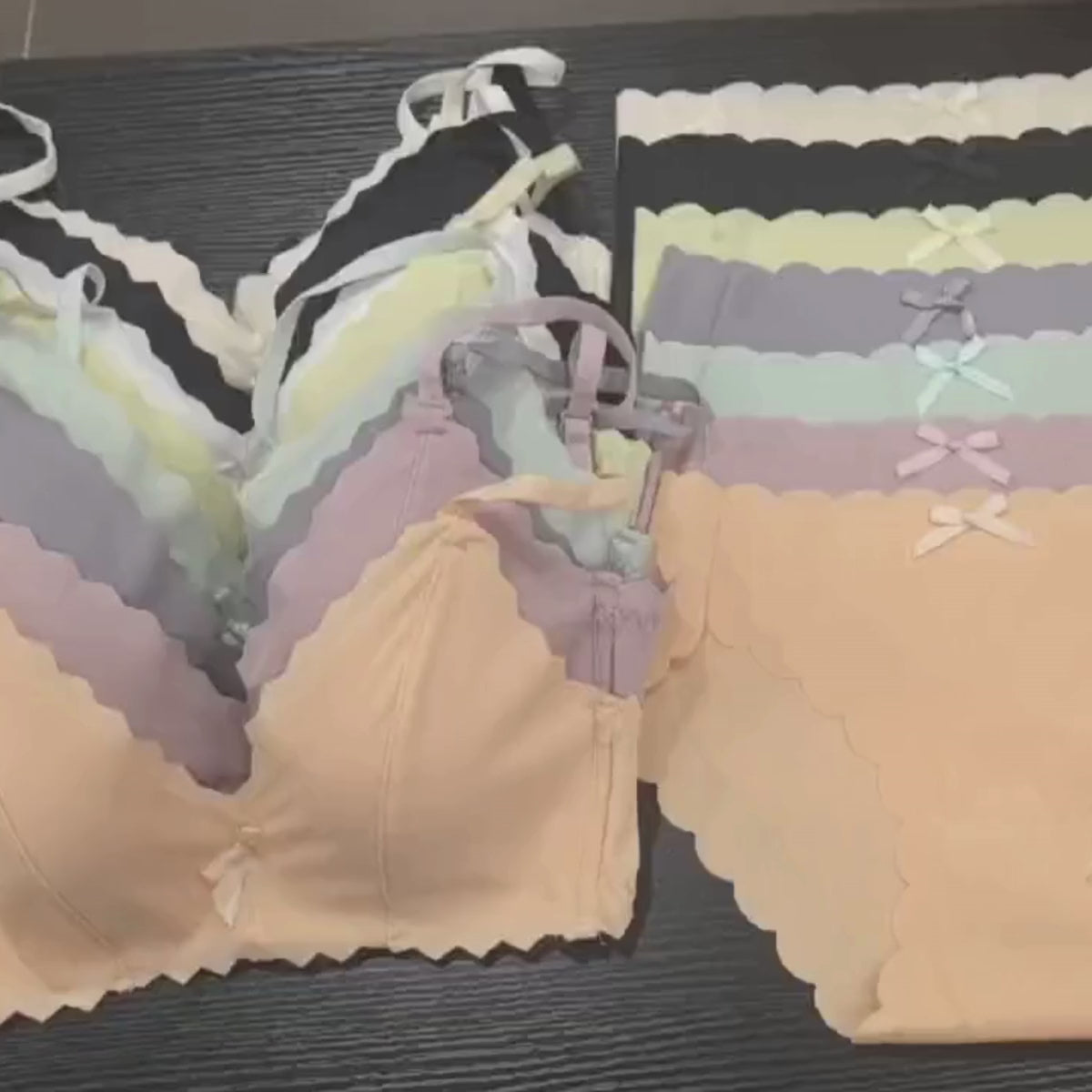 Women's Lightly Padded Wire Free Bra Panty Lingerie Set for Girl's Combo (Pack of 6) | L-144